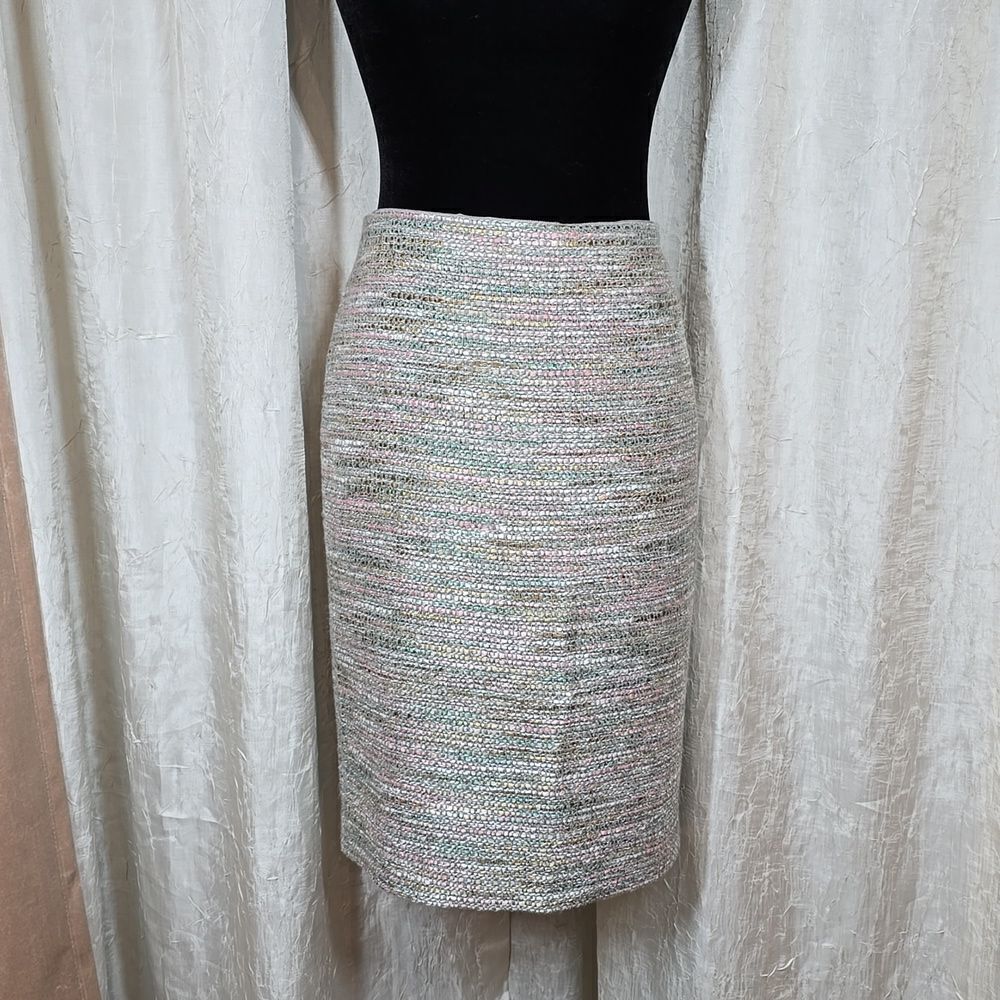 Ann Taylor Pastel Tweed Pencil Skirt - Picture 4 of 16